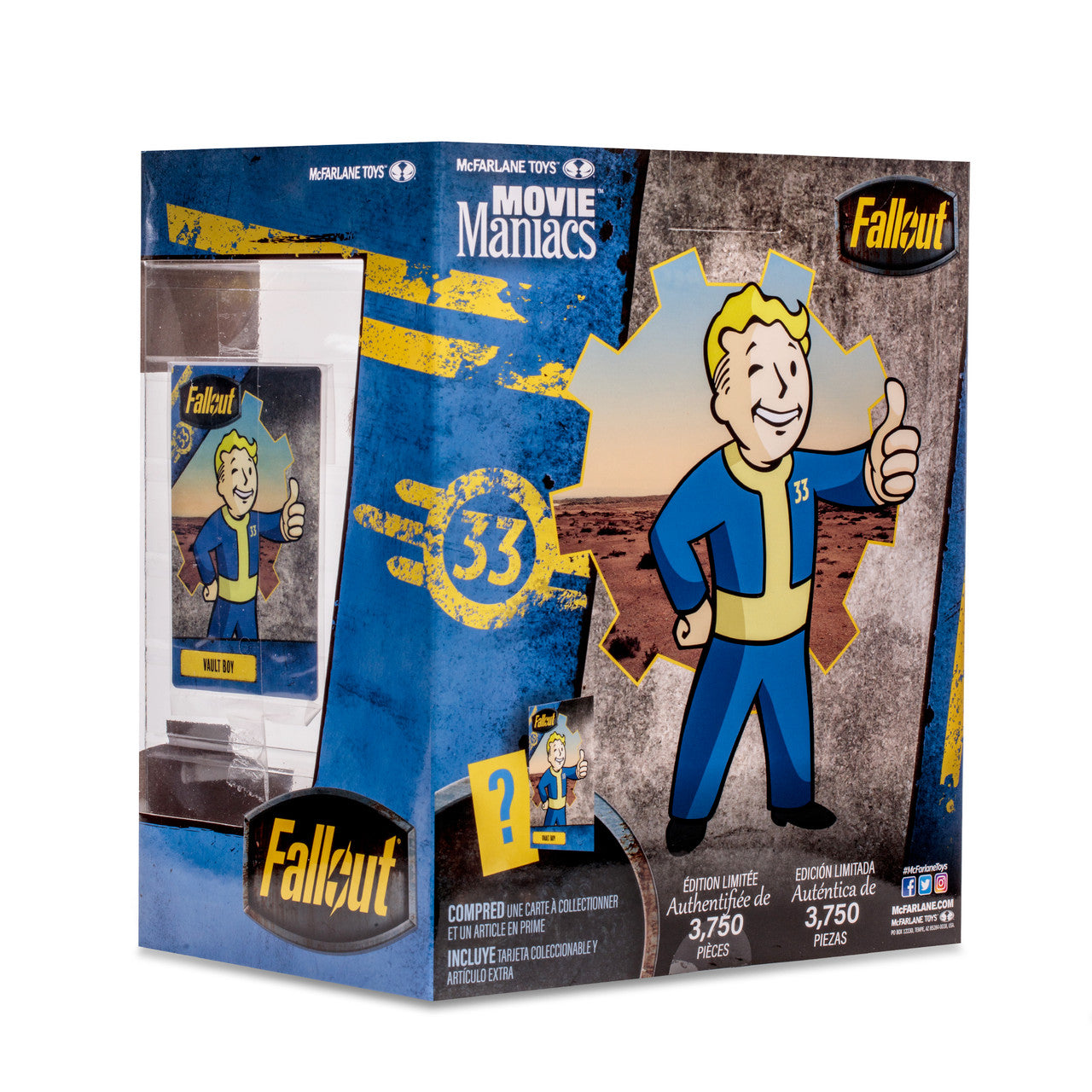 Fallout Vault Boy Movie Maniacs 6" Gold Label Posed Figure