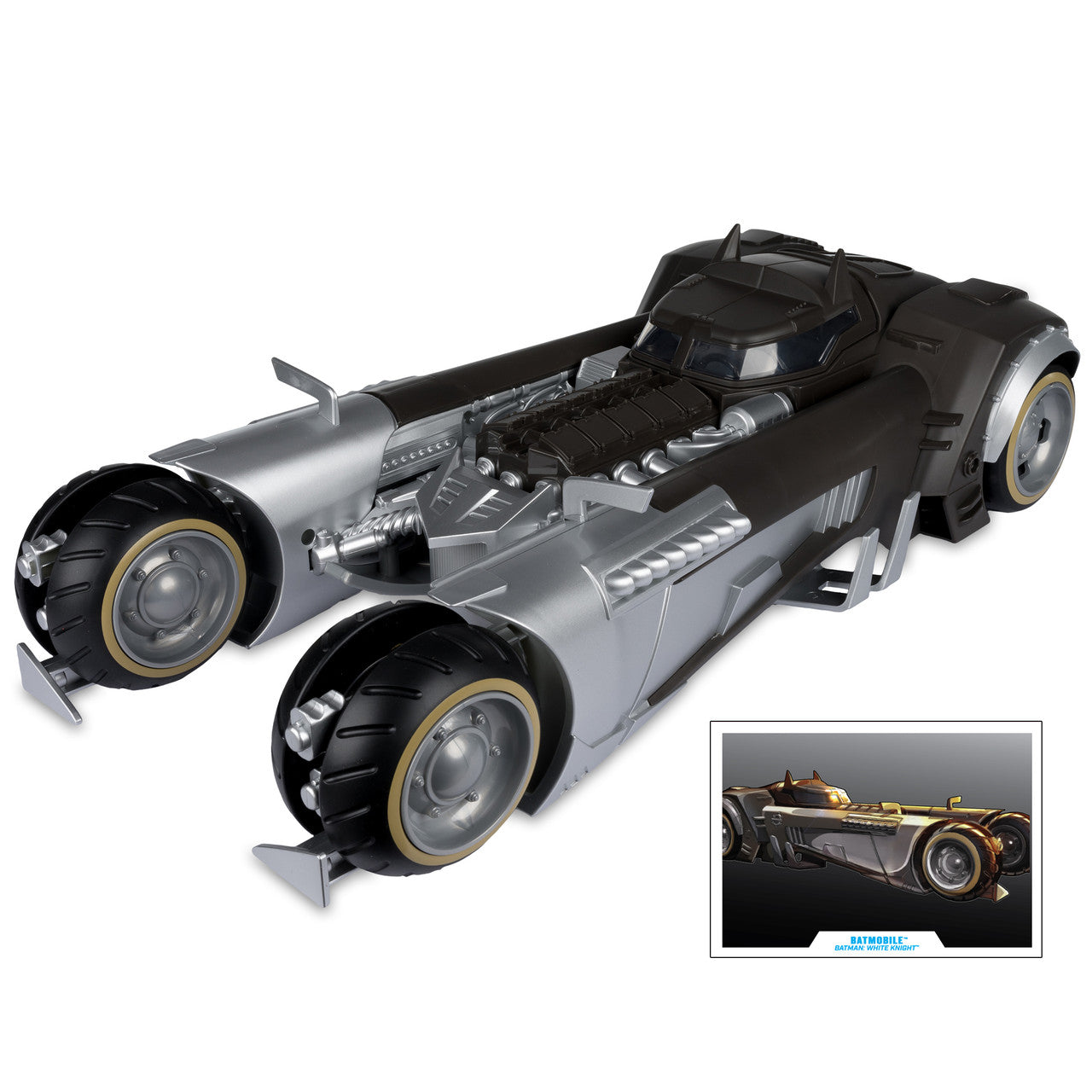 DC Multiverse Batman: White Knight Batmobile AUTOGRAPH Series Gold Label Vehicle - SDCC Exclusive