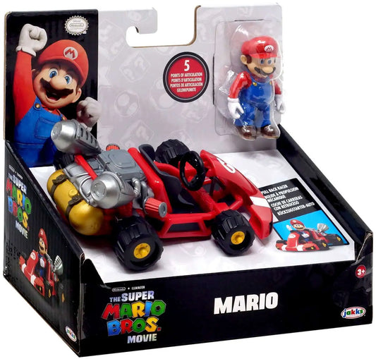 Nintendo Super Mario Bros. The Movie Pull Back Racers Mario 3-Inch Figure & Vehicle