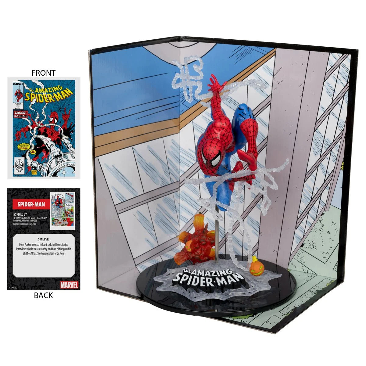 Marvel Spider-Man Amazing Spider-Man #302 1:10 Scale Posed Figure with Scene