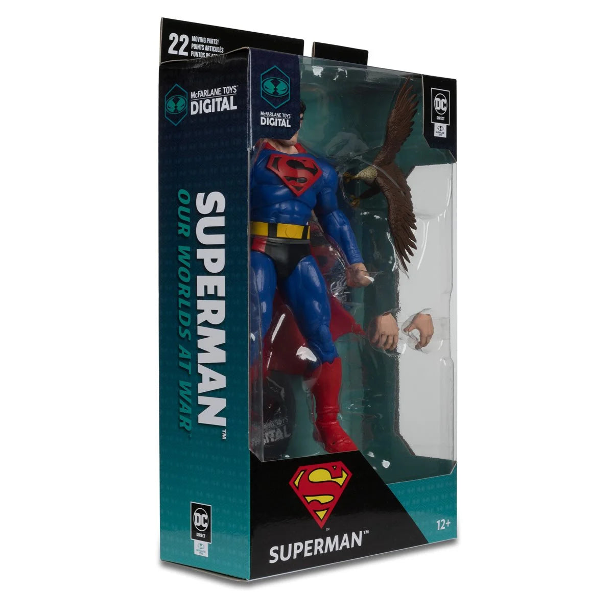 DC Direct Superman Our Worlds at War 7-Inch Scale Action Figure with McFarlane Toys Digital Collectible