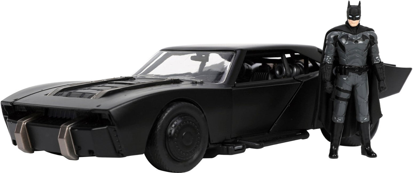 Jada DC 2022: The Batman Batmobile 1/24 Diecast Vehicle With Batman Figure
