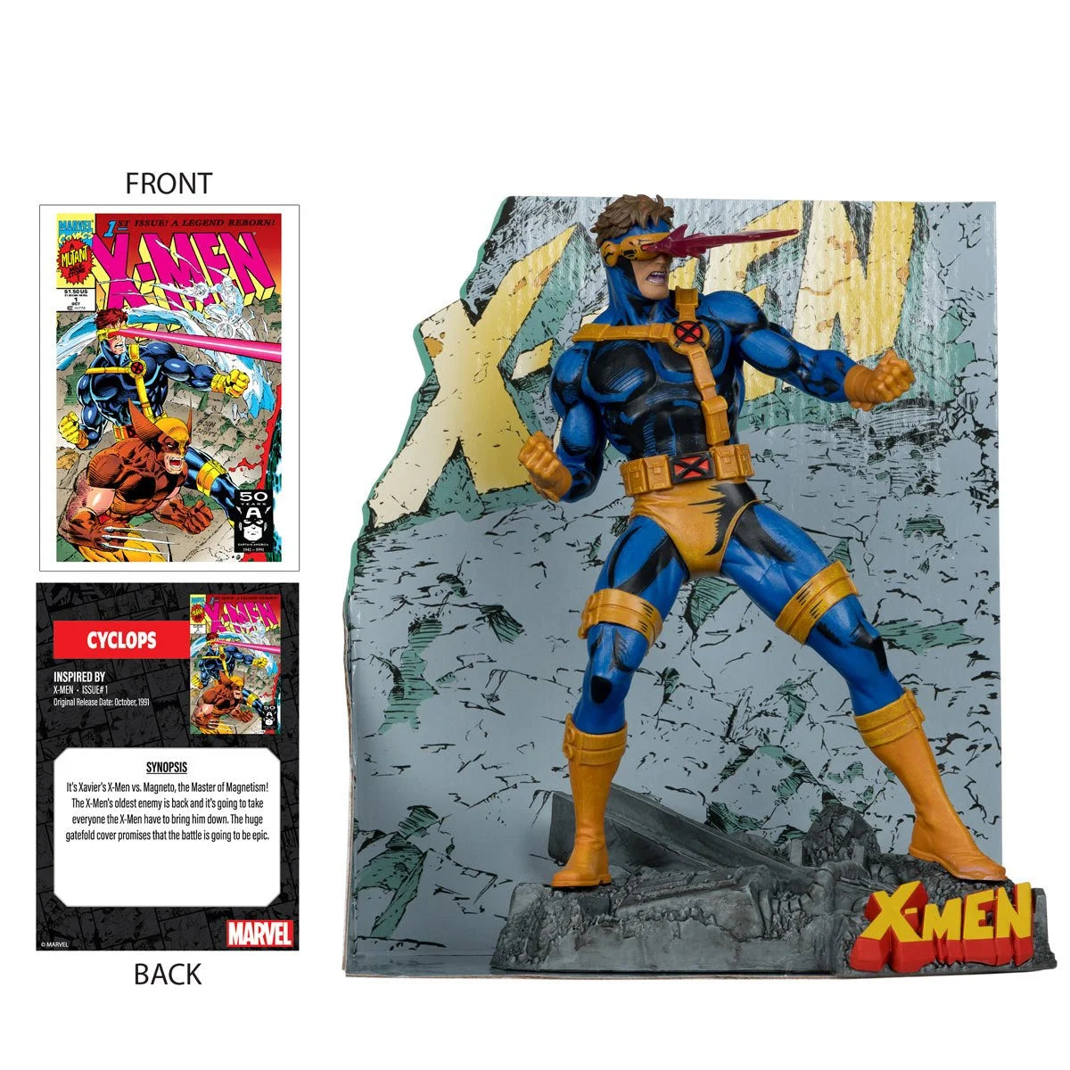 Marvel Cyclops X-Men #1 1:10 Scale Posed Figure with Scene