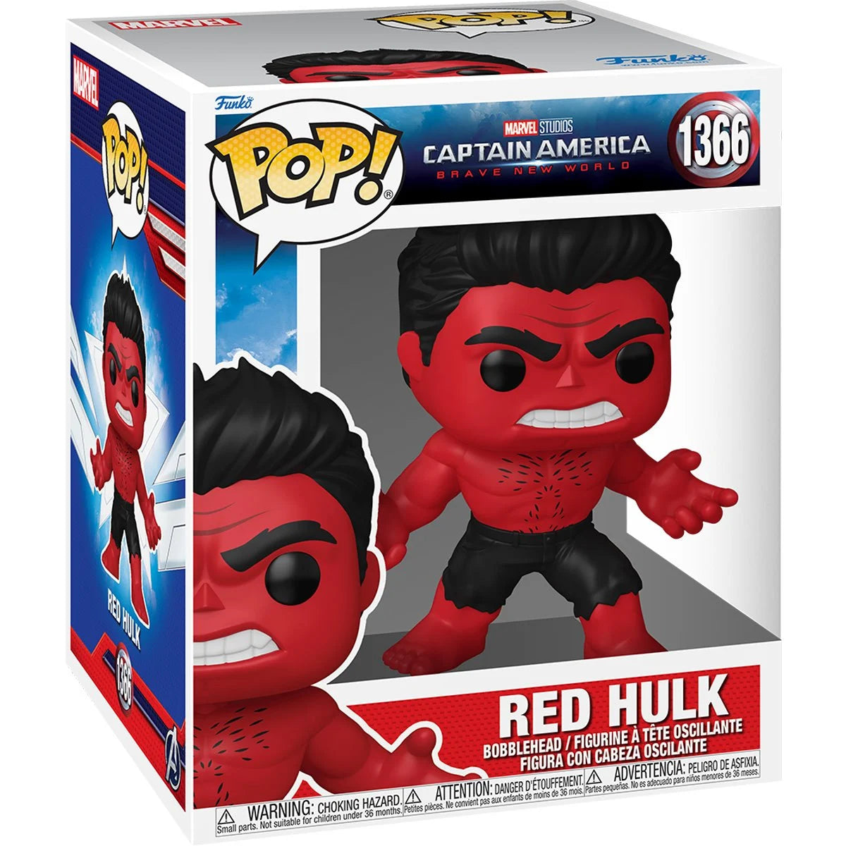 Funko Pop! Captain America: Brave New World Red Hulk Super 6-Inch Vinyl Figure #1366