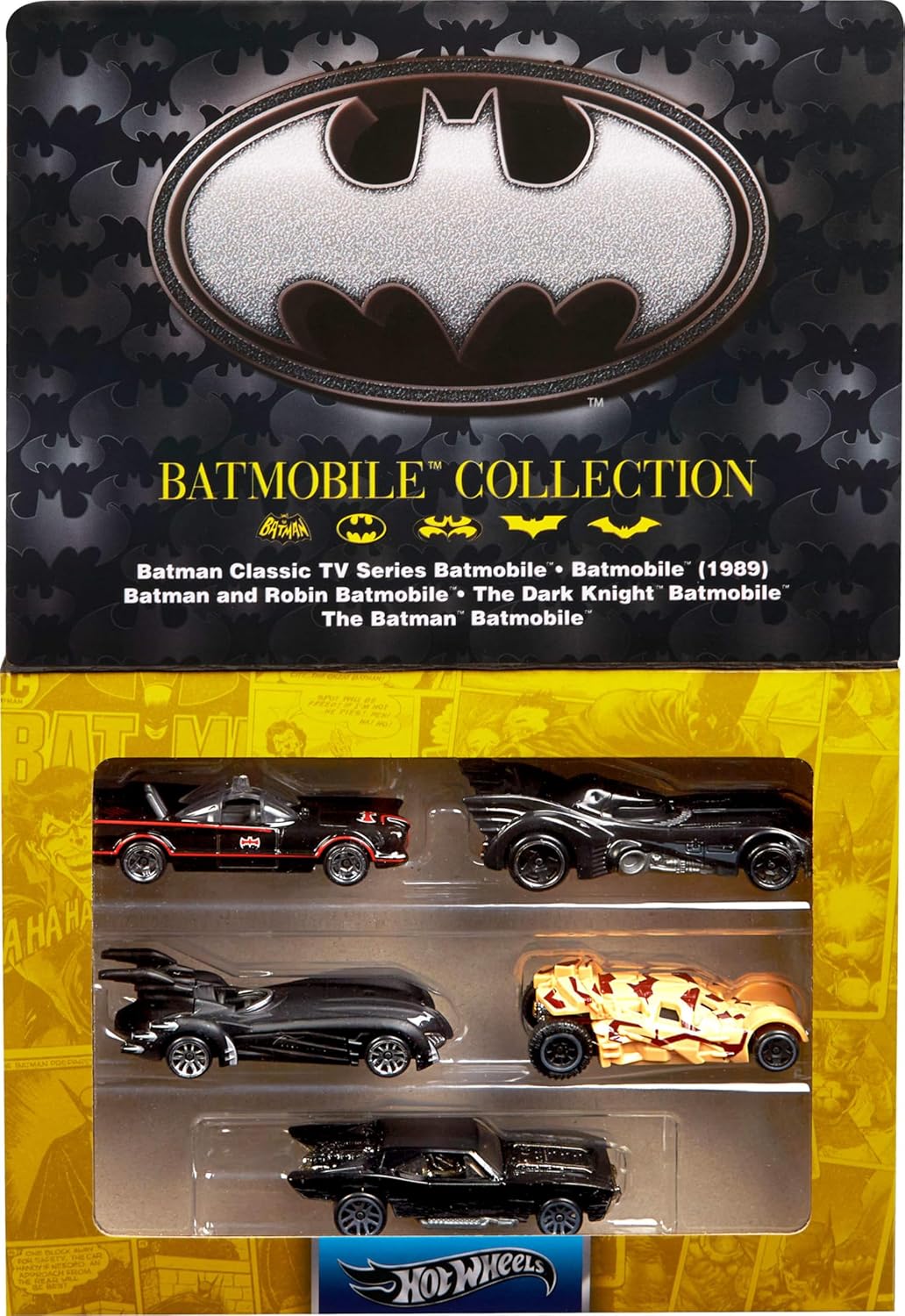 Hot Wheels 1:64 Scale Die-Cast Toy Cars, Set of 5 Batman 85th Anniversary Vehicles