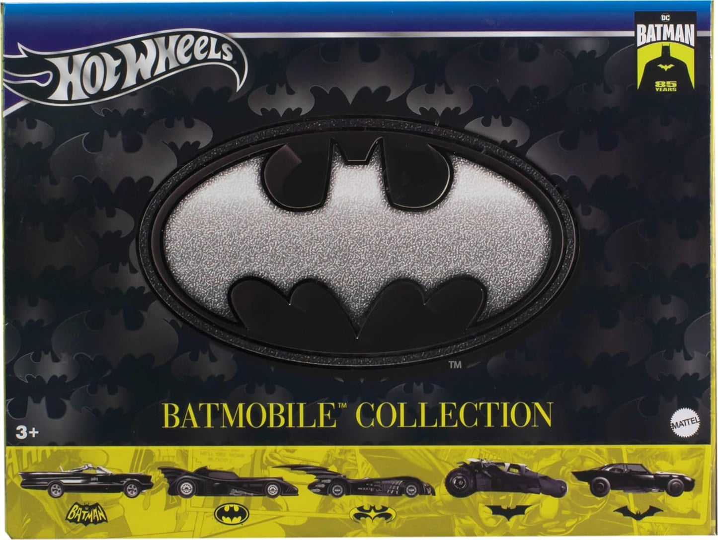 Hot Wheels 1:64 Scale Die-Cast Toy Cars, Set of 5 Batman 85th Anniversary Vehicles