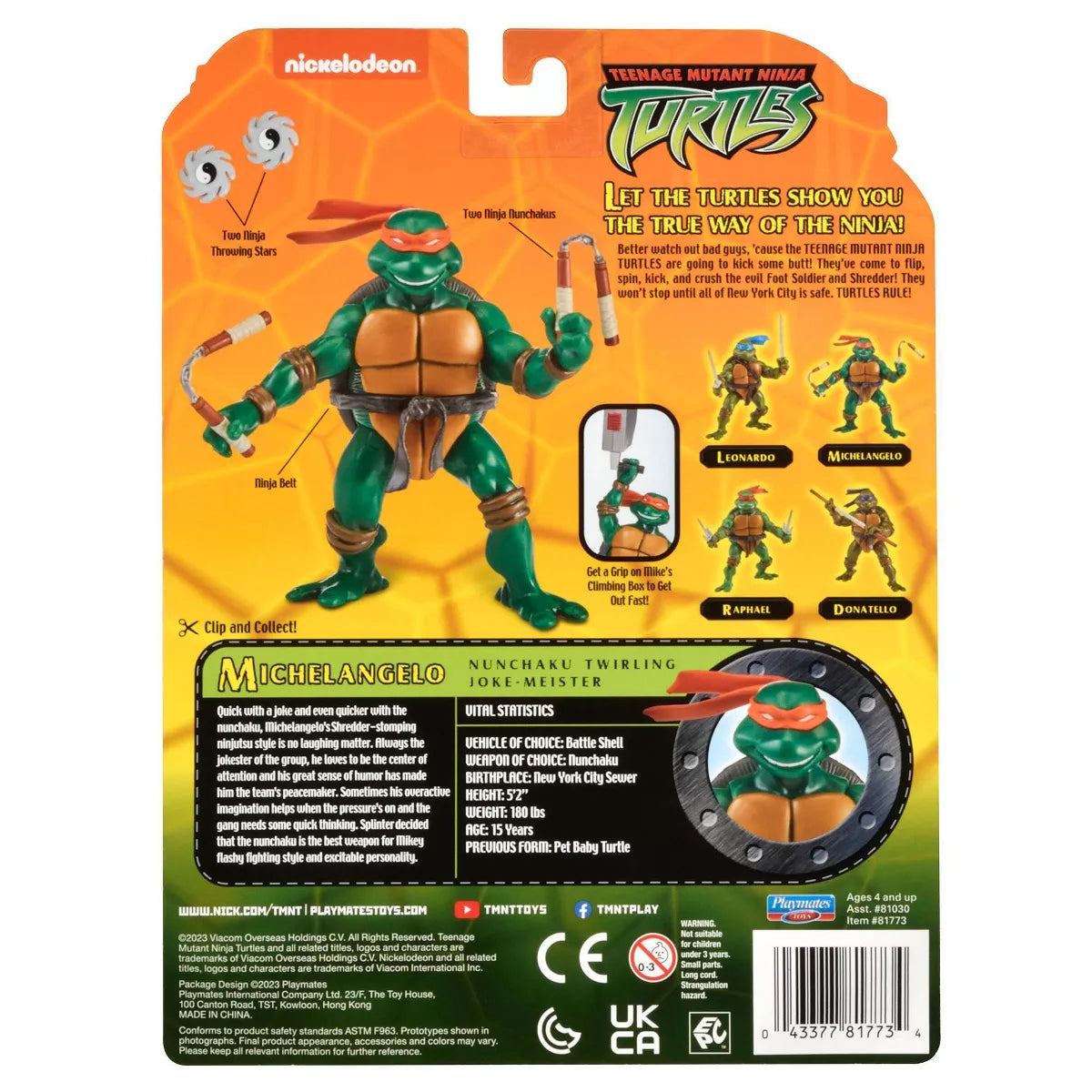 Teenage Mutant Ninja Turtles Michelangelo Action Figure