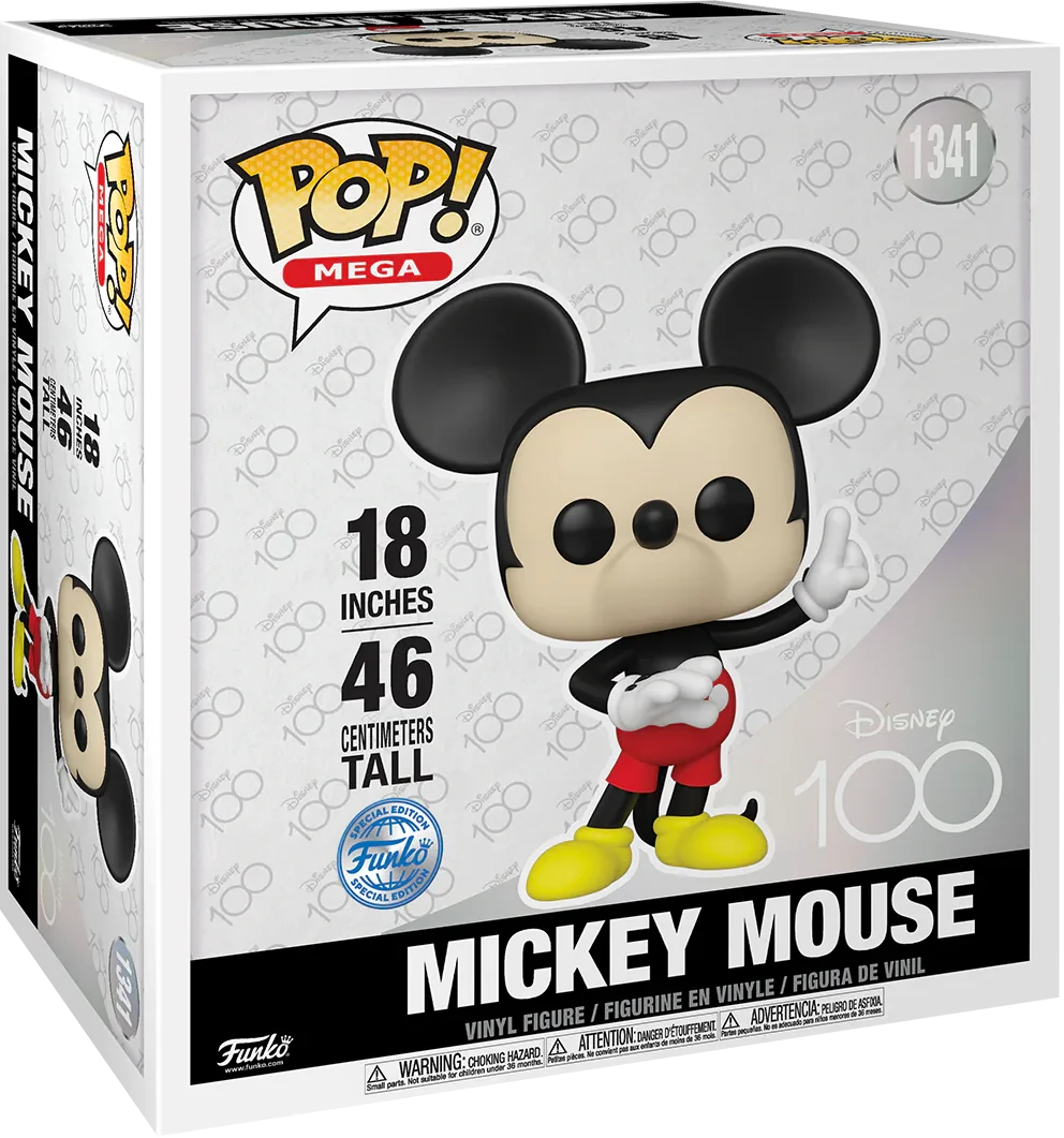 Funko POP! Disney 100th Anniversary Mickey Mouse 18" Vinyl Collectible Mega Figure #1341
