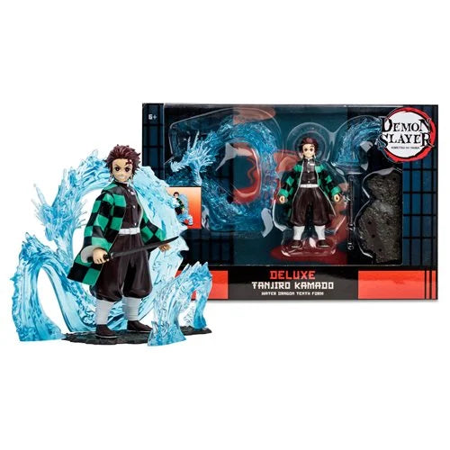 Demon Slayer Deluxe Tanjiro Water Dragon Tenth Form 5-Inch Scale Action Figure
