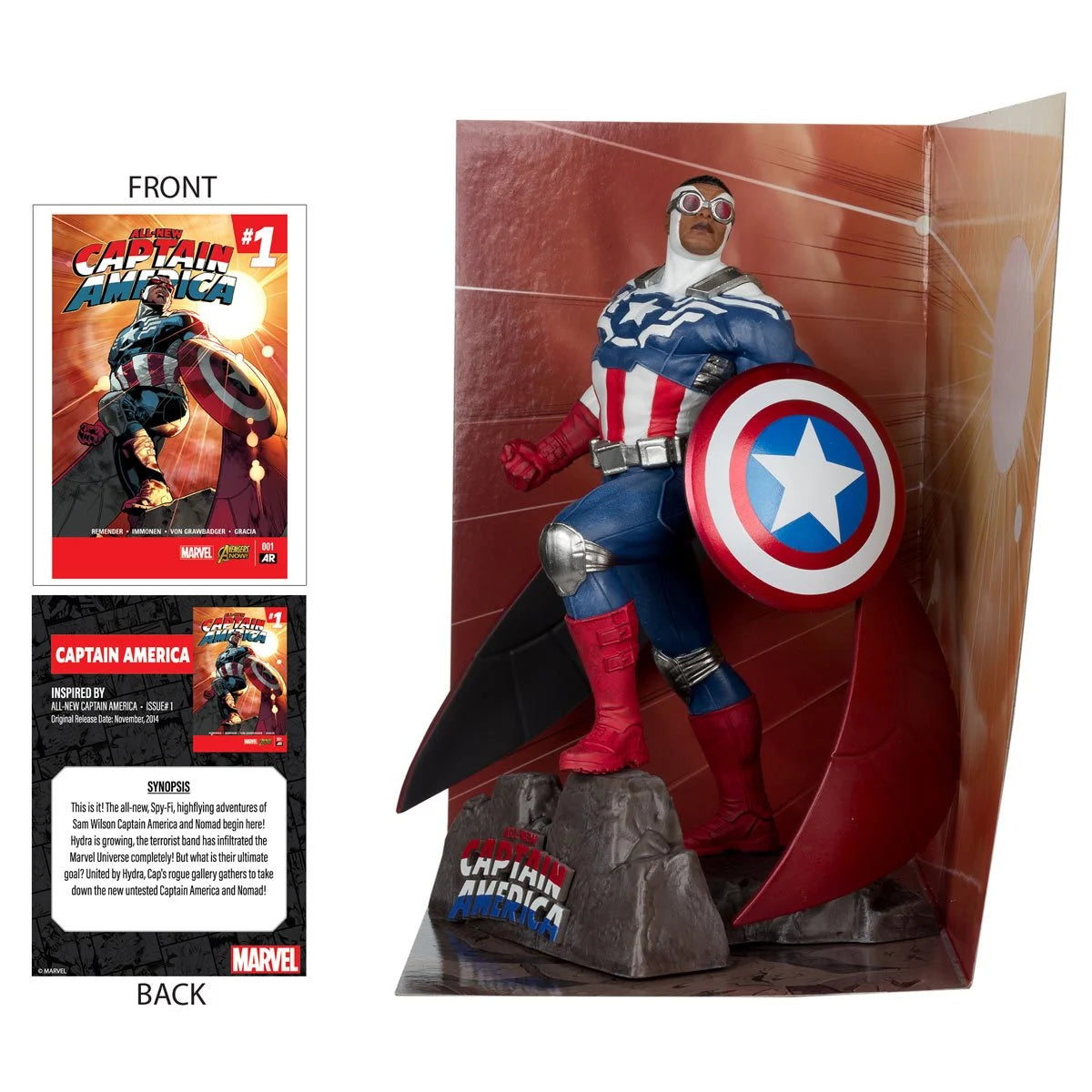 Marvel Captain America All-New Captain America #1 1:10 Scale Posed Figure with Scene