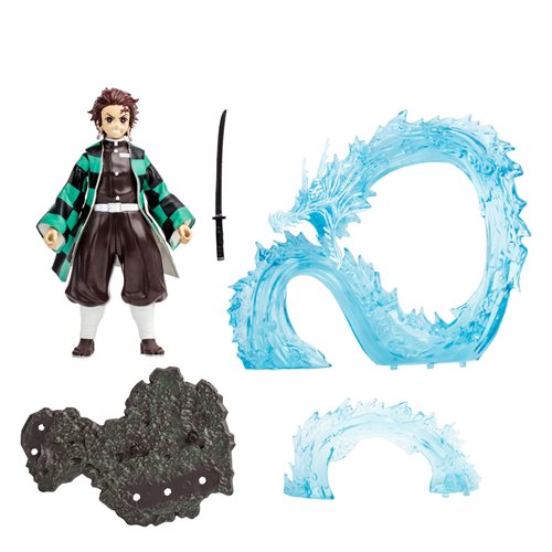 Demon Slayer Deluxe Tanjiro Water Dragon Tenth Form 5-Inch Scale Action Figure