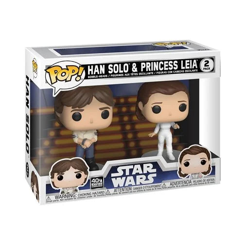 Funko Pop! Star Wars Empire Strikes Back Han and Leia Vinyl Figure 2-Pack