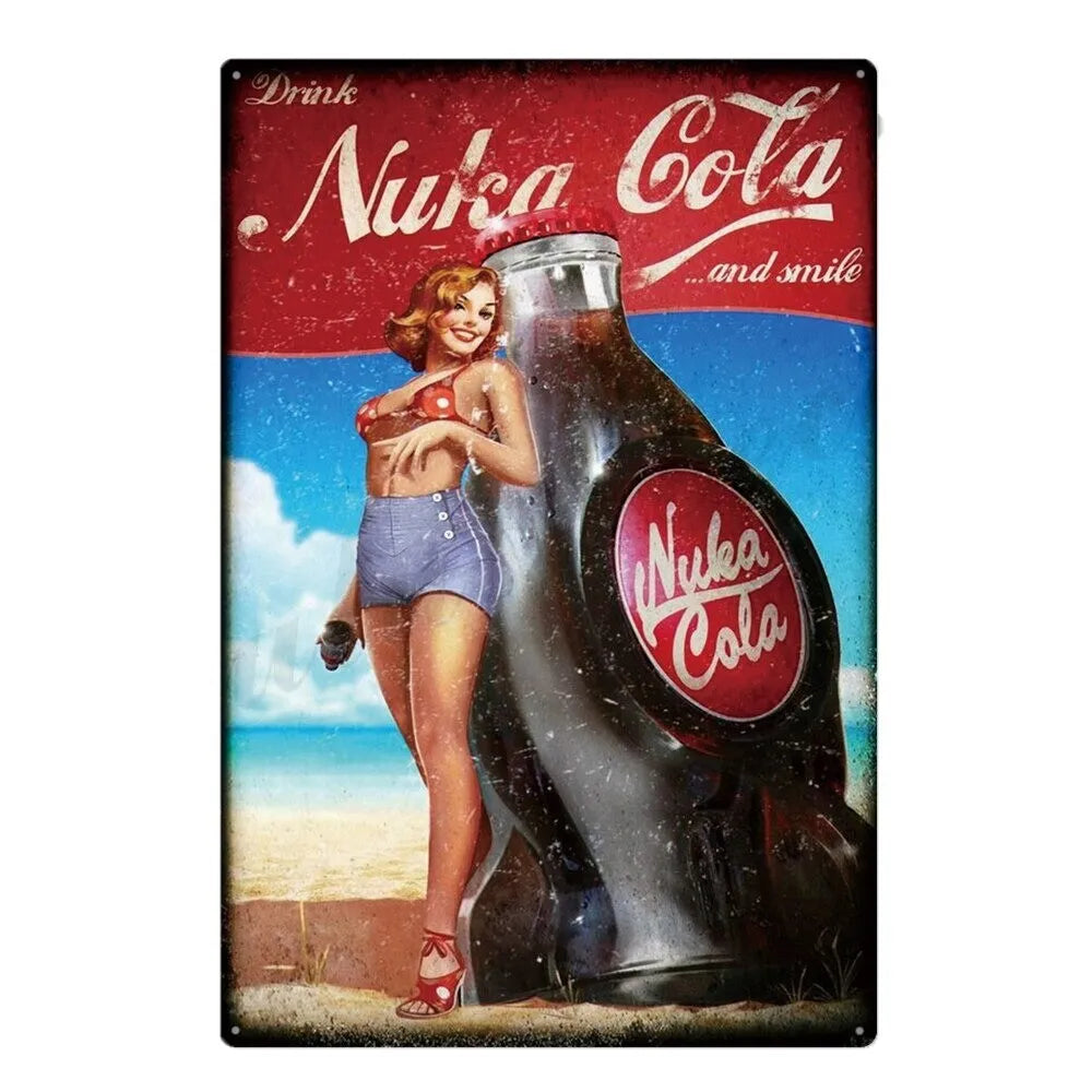 Fallout Nuka Cola Metal Signs