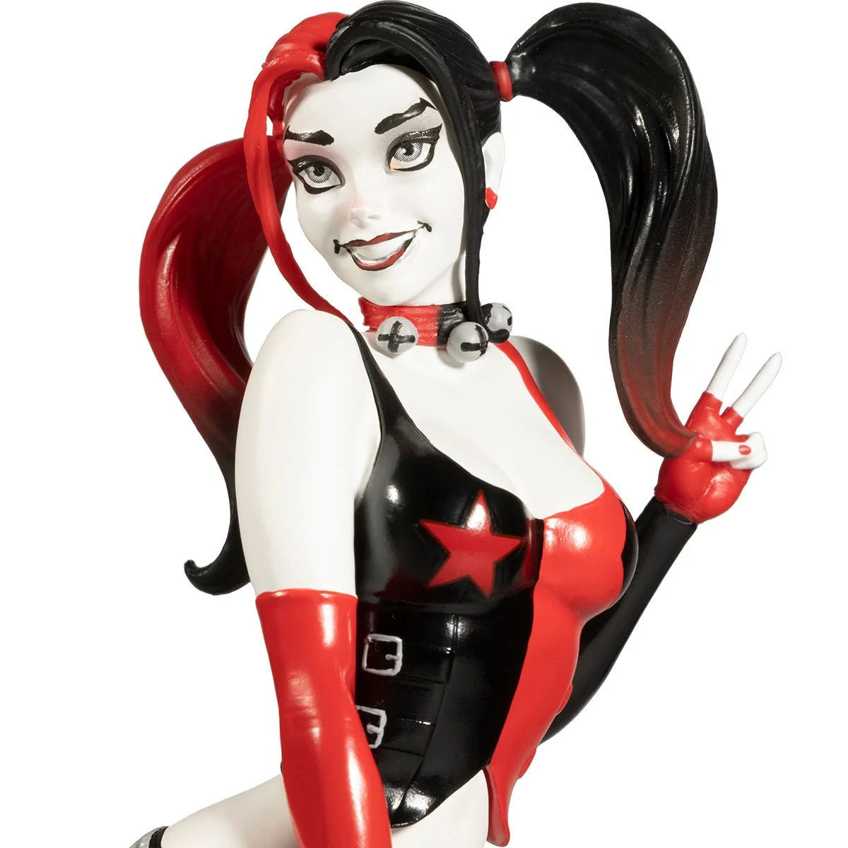 DC Direct Harley Quinn Red White and Black by J. Scott Campbell Statue