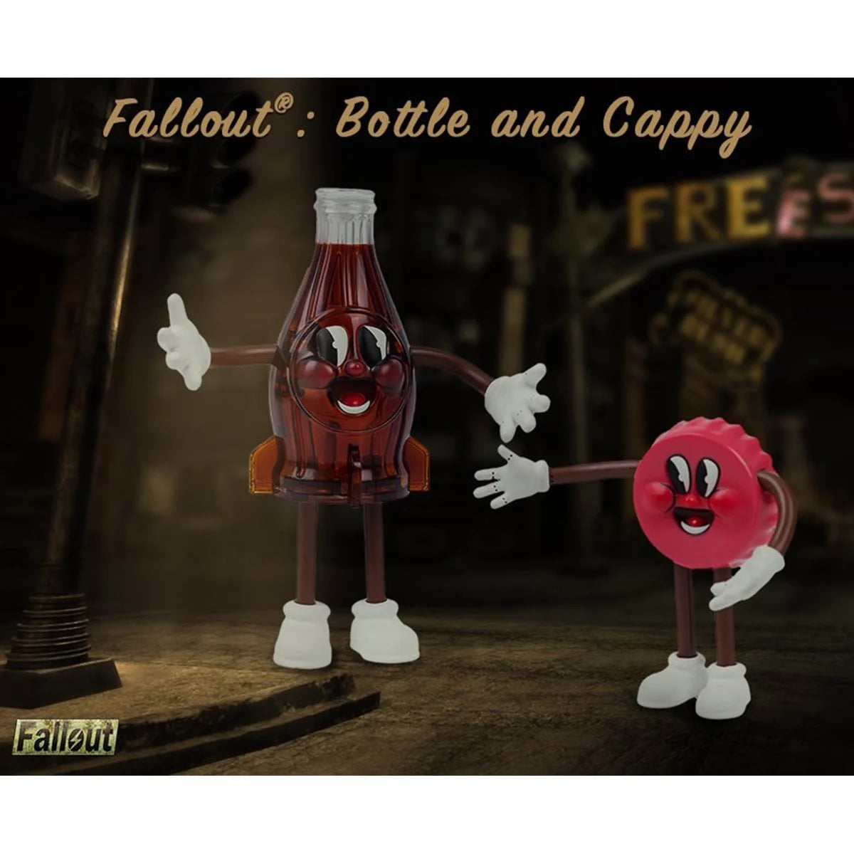 Fallout Bottle and Cappy Bendable Figures