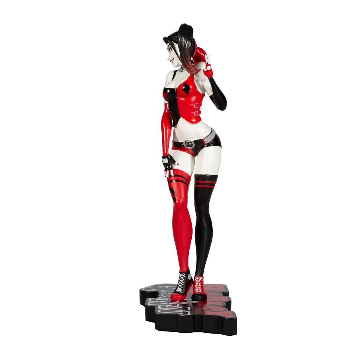 DC Direct Harley Quinn Red White and Black by J. Scott Campbell Statue