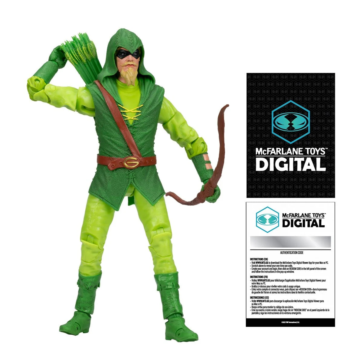 DC Direct Green Arrow Longbow Hunter 7-Inch Scale Action Figure with McFarlane Toys Digital Collectible