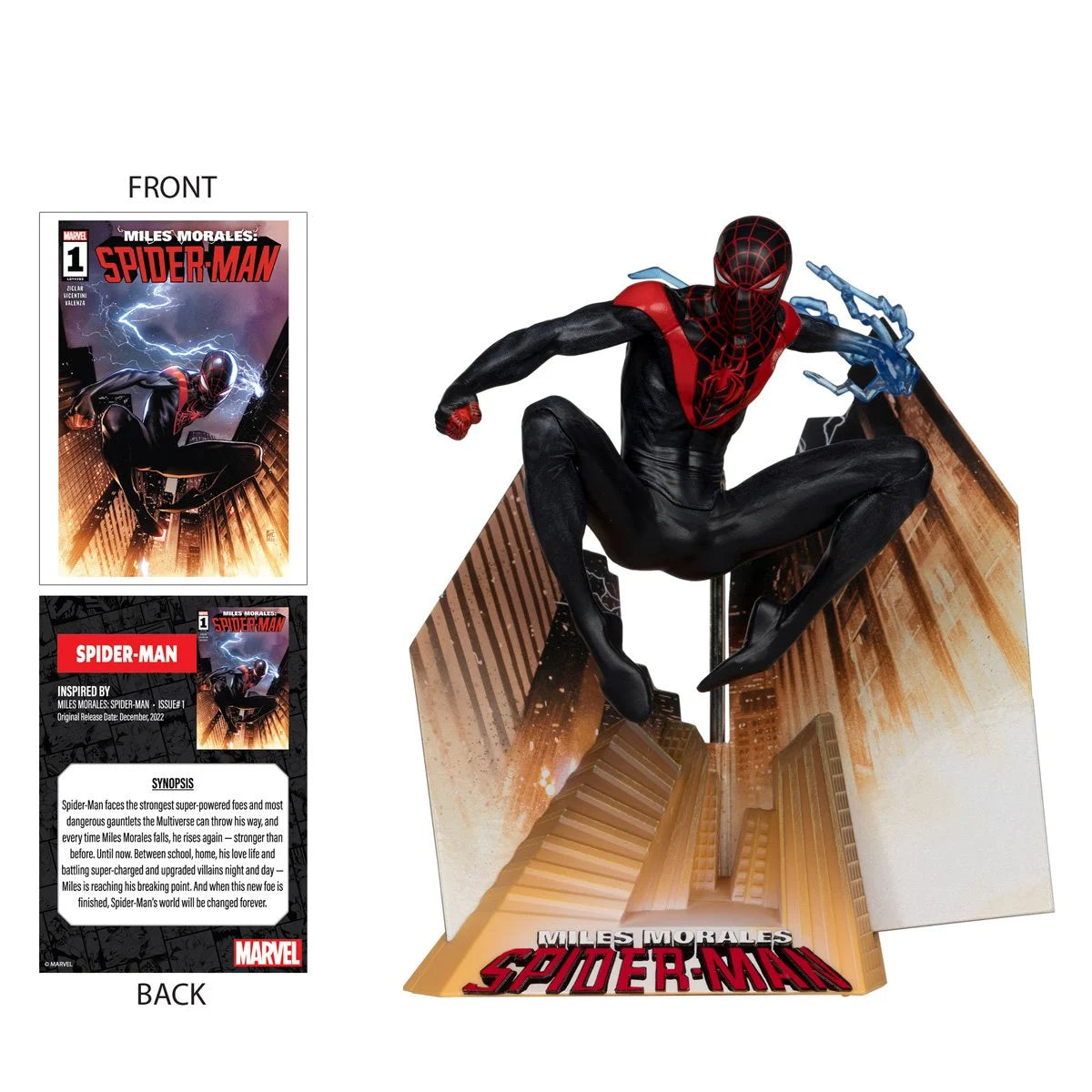 Marvel Spider-Man Miles Morales: Spider-Man #1 1:10 Scale Posed Figure with Scene