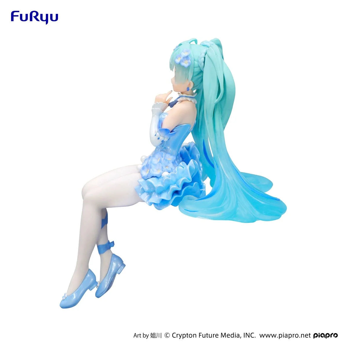 Vocaloid Hatsune Miku Flower Fairy Nemophila Pail Blue Color Ver. Noodle Stopper Statue