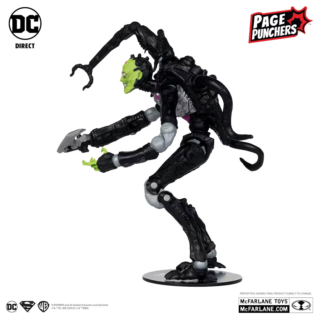 DC Page Punchers: Ghosts of Krypton Brainiac 7" PLATINUM EDITION Figure w/Comic