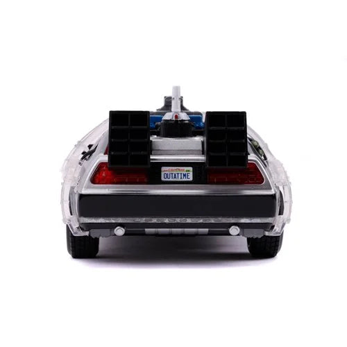 Back to the Future 2 Time Machine 1:24 Scale Die-Cast Metal Vehicle with Lights by Jada