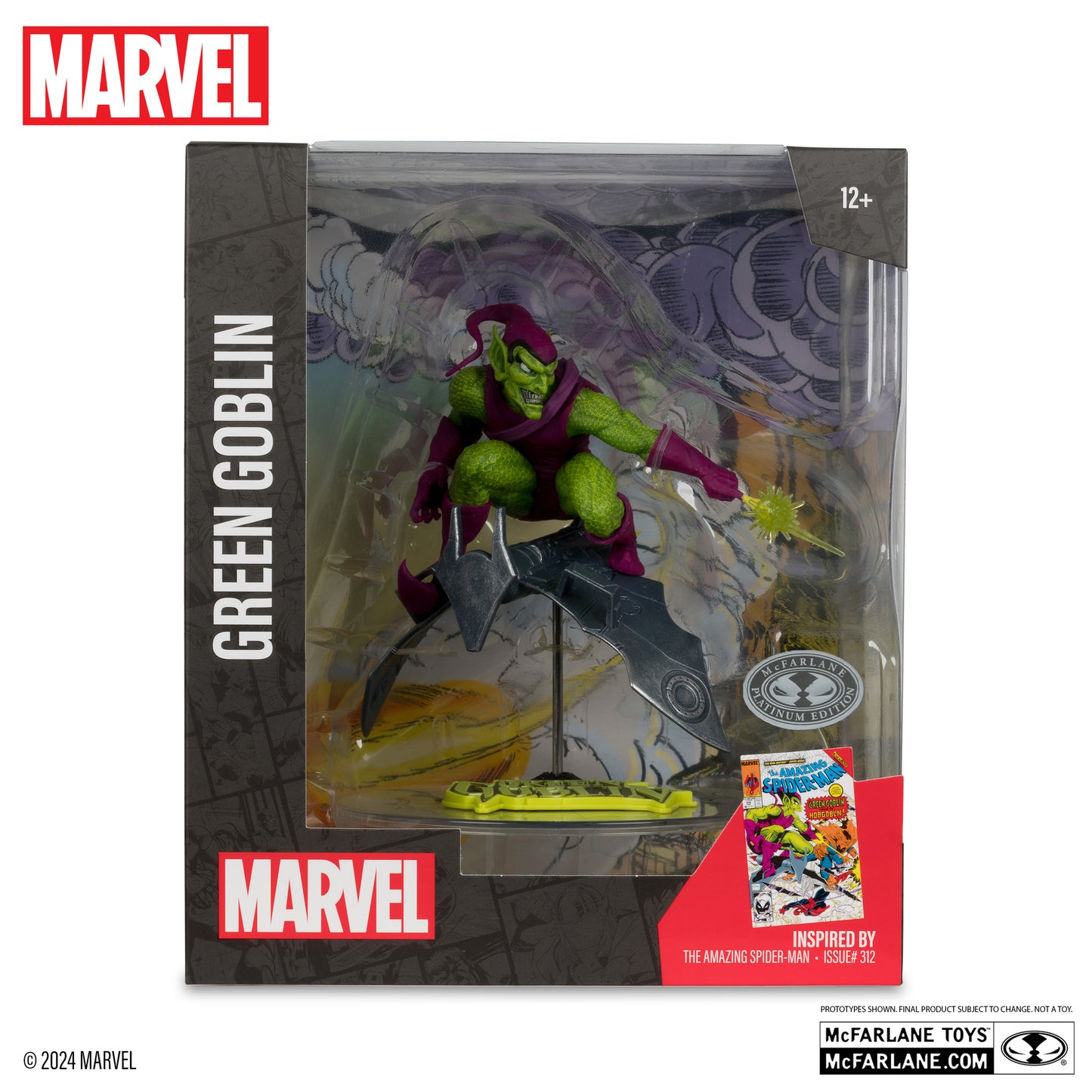 Green Goblin 1:10th Scale Collectible with Scene The Amazing Spider-Man #312 Platinum Edition