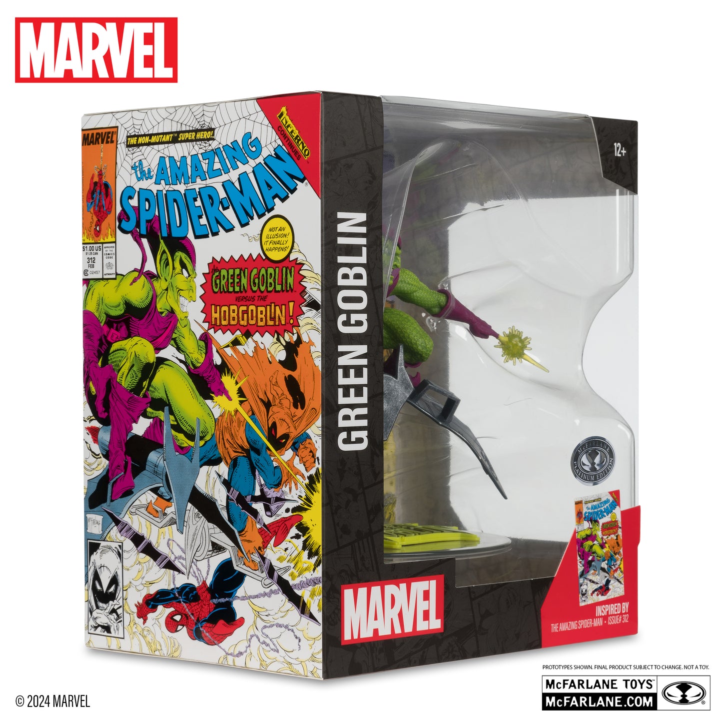 Green Goblin 1:10th Scale Collectible with Scene The Amazing Spider-Man #312 Platinum Edition