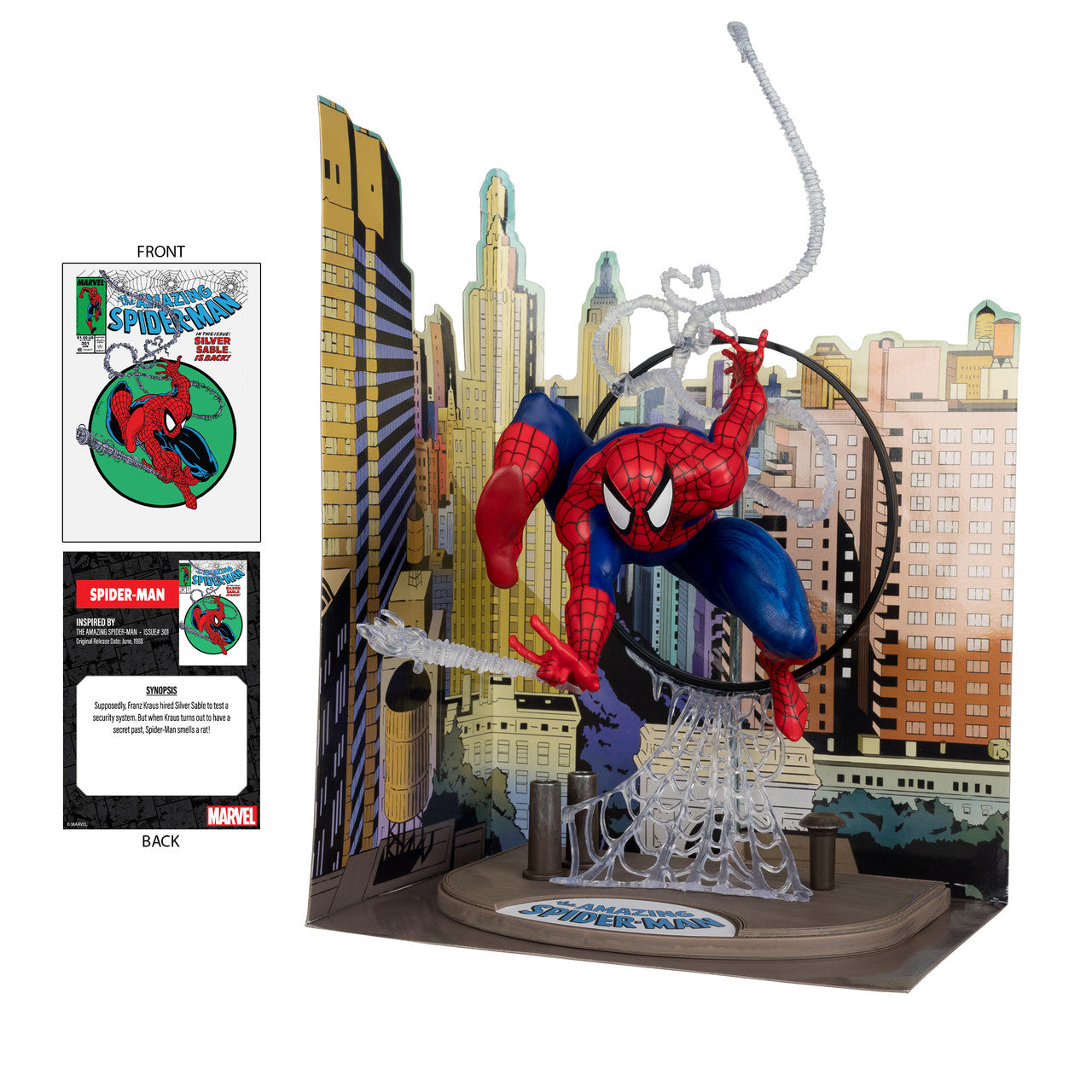 Spider-Man (The Amazing Spider-Man #301) 1:6th Scale Posed Figure w/Scene & Comic