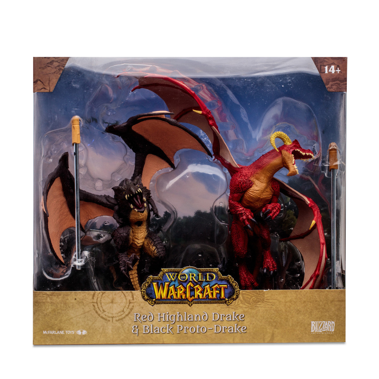 World of Warcraft Red Highland Drake and Black Proto-Drake 2-Pack