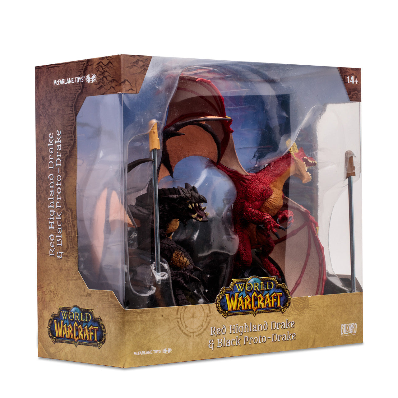 World of Warcraft Red Highland Drake and Black Proto-Drake 2-Pack