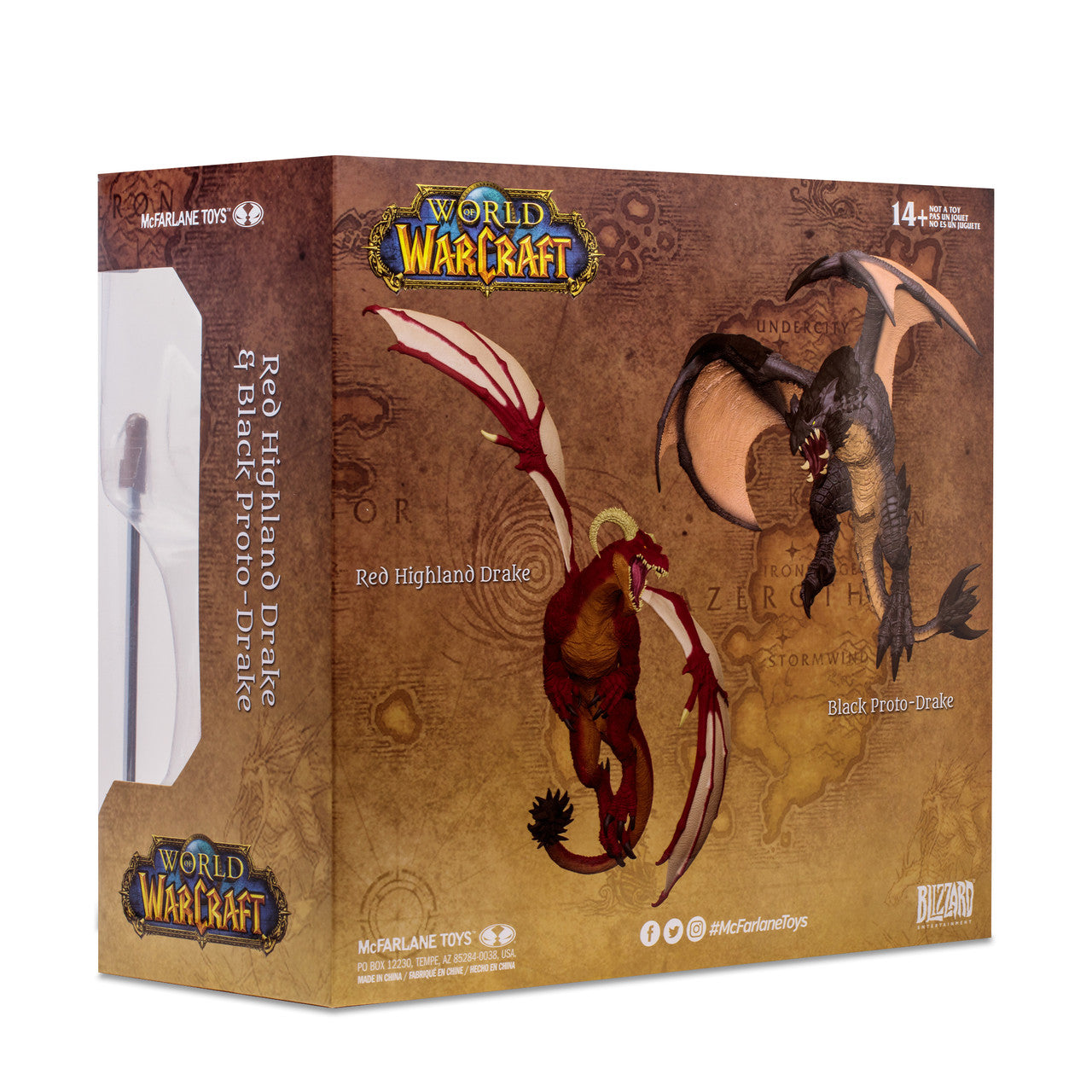 World of Warcraft Red Highland Drake and Black Proto-Drake 2-Pack