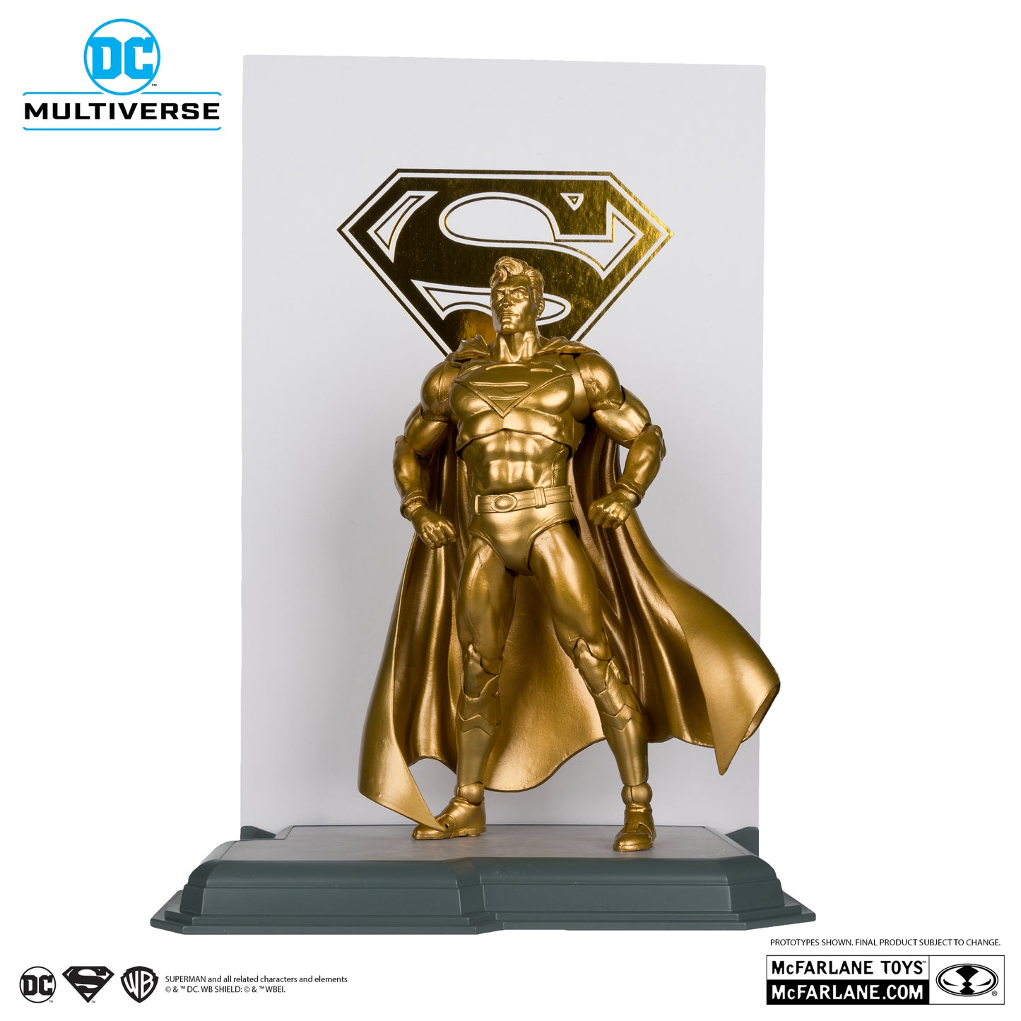 DC Multiverse Superman Centennial Park Tribute Statue Gold Label - SDCC Exclusive