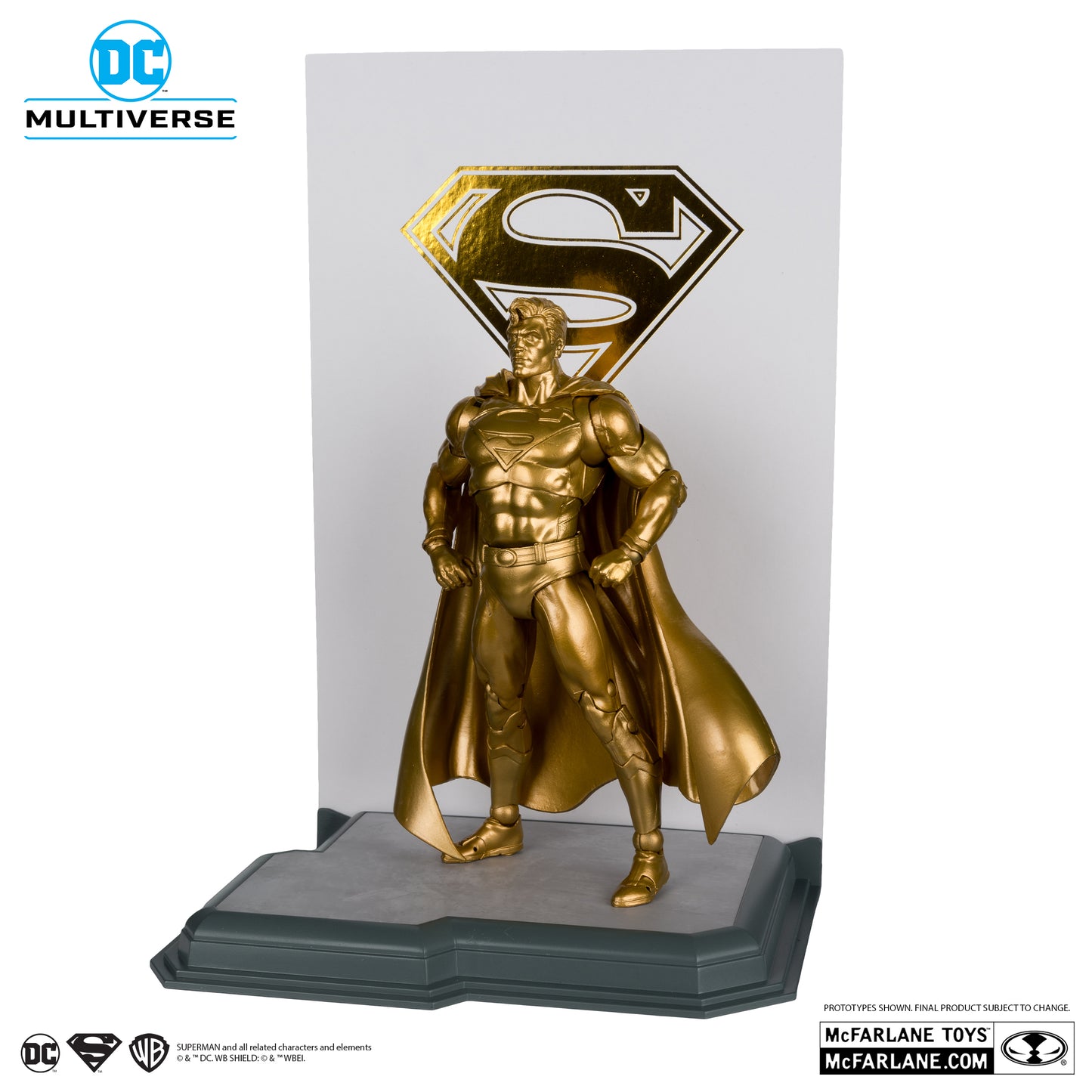 DC Multiverse Superman Centennial Park Tribute Statue Gold Label - SDCC Exclusive