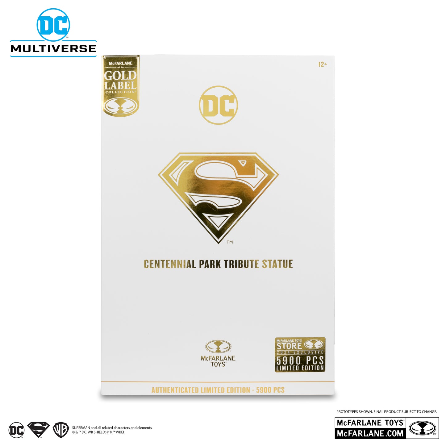 DC Multiverse Superman Centennial Park Tribute Statue Gold Label - SDCC Exclusive