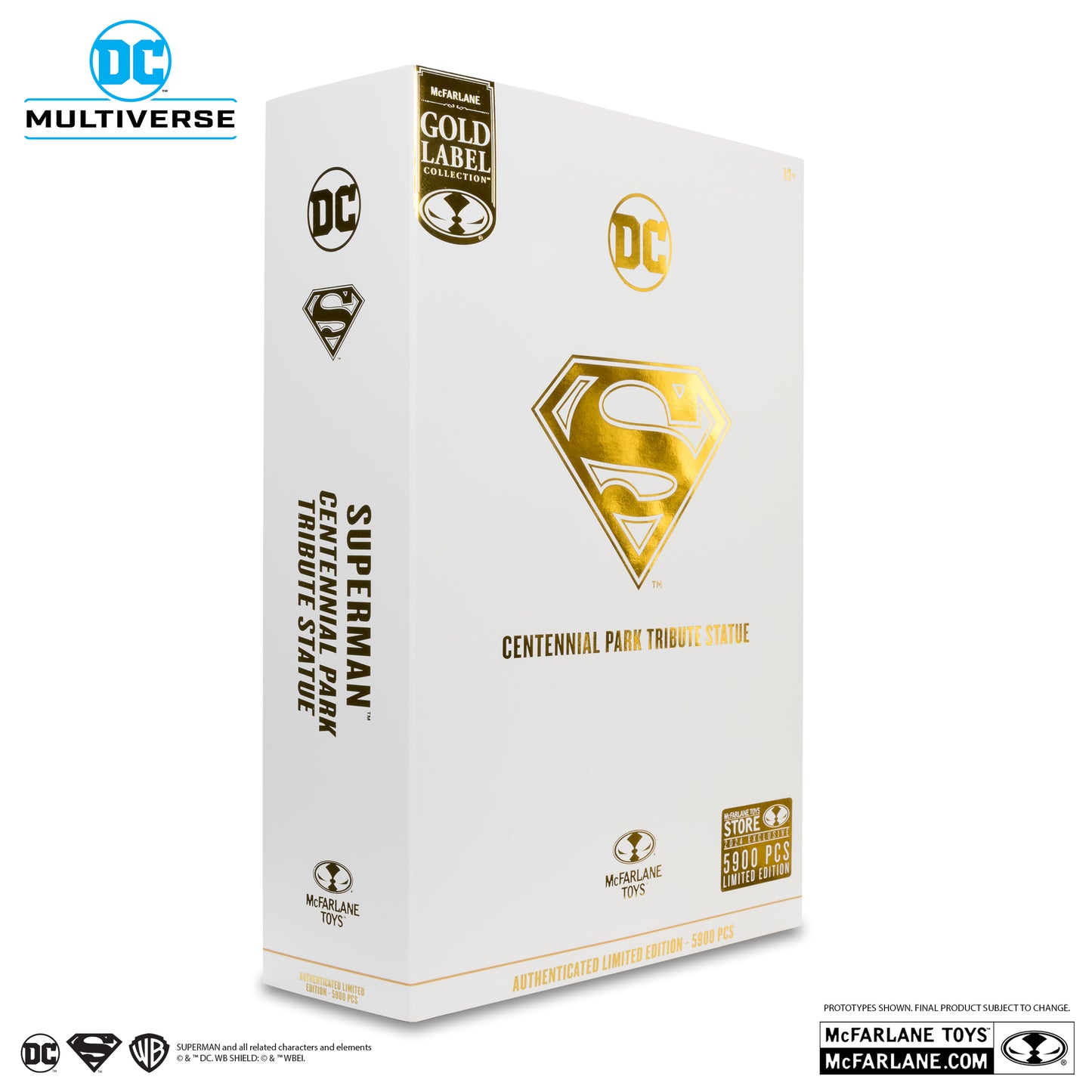 DC Multiverse Superman Centennial Park Tribute Statue Gold Label - SDCC Exclusive