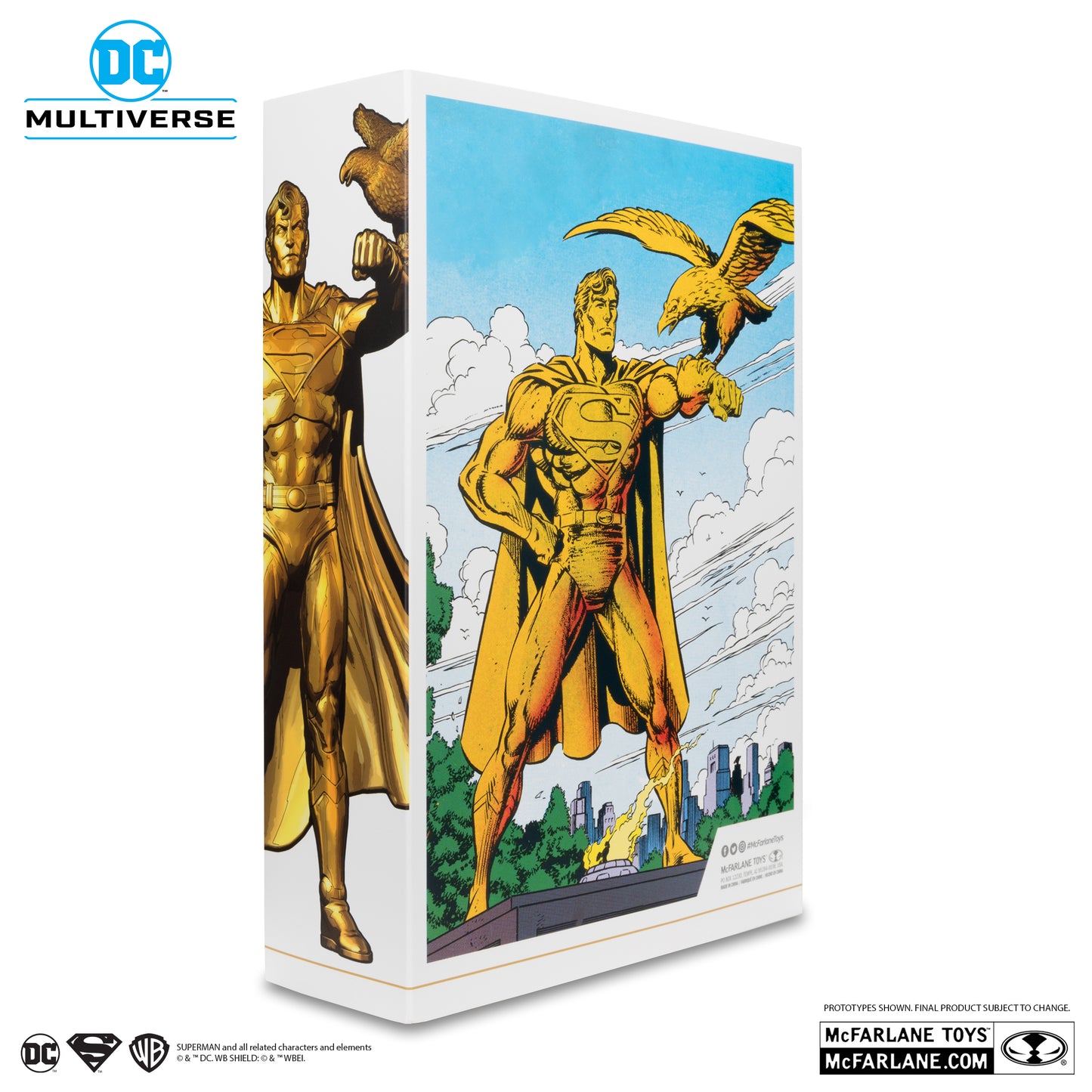 DC Multiverse Superman Centennial Park Tribute Statue Gold Label - SDCC Exclusive