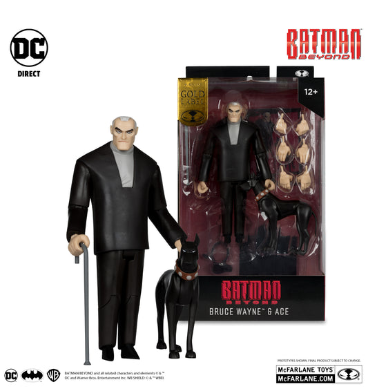 Batman Beyond Bruce Wayne & Ace Figure Gold Label - SDCC Exclusive