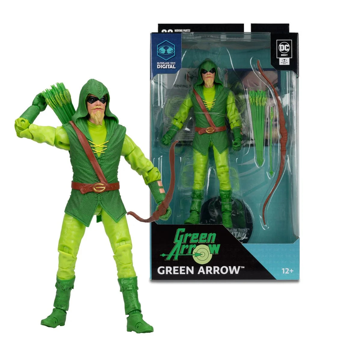 DC Direct Green Arrow Longbow Hunter 7-Inch Scale Action Figure with McFarlane Toys Digital Collectible