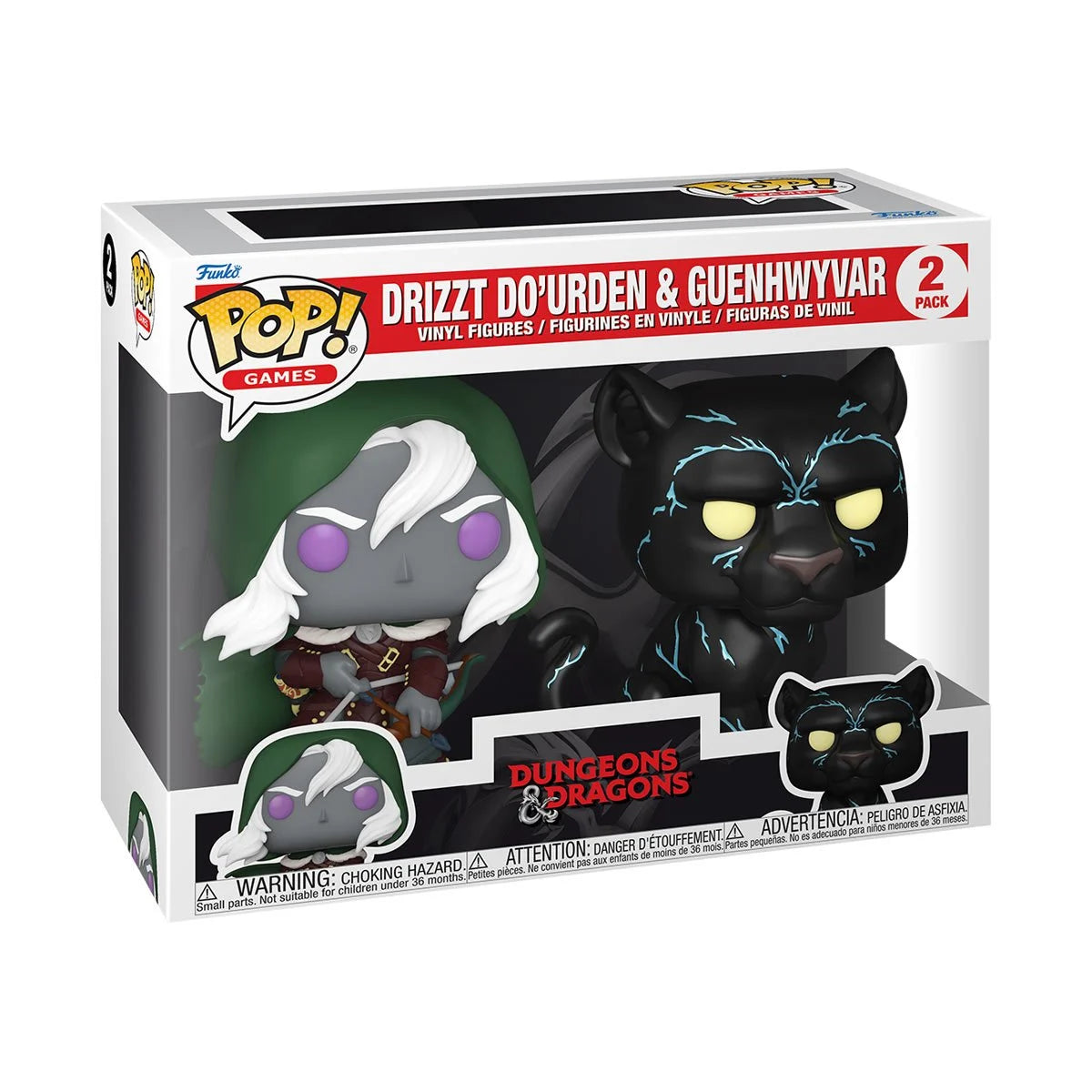 Funko Pop! Dungeons & Dragons Drizzt Do'urden & Guenhwyvar Vinyl Figure 2-Pack