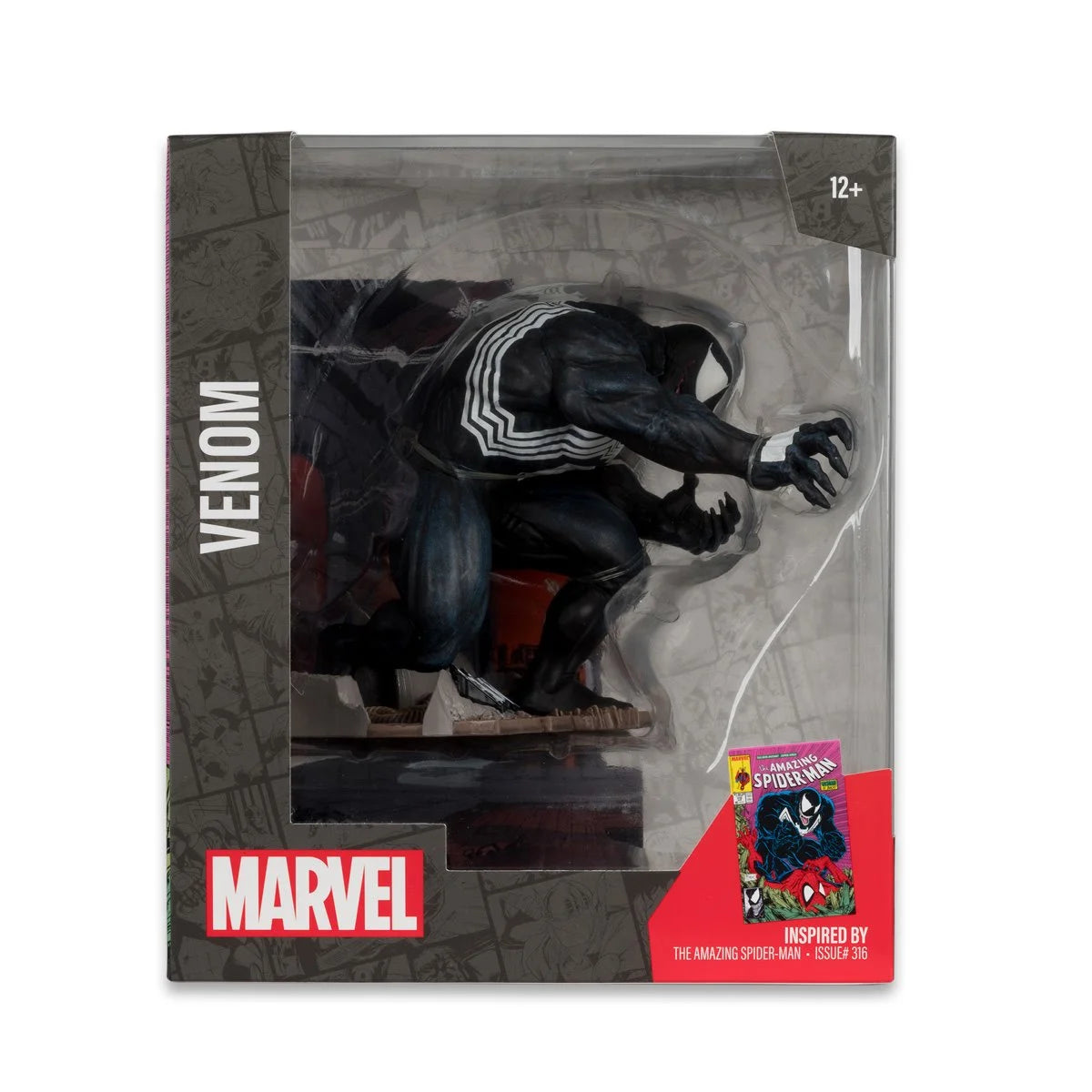 Marvel Venom The Amazing Spider-Man #316 1:10 Scale Posed Figure with Scene