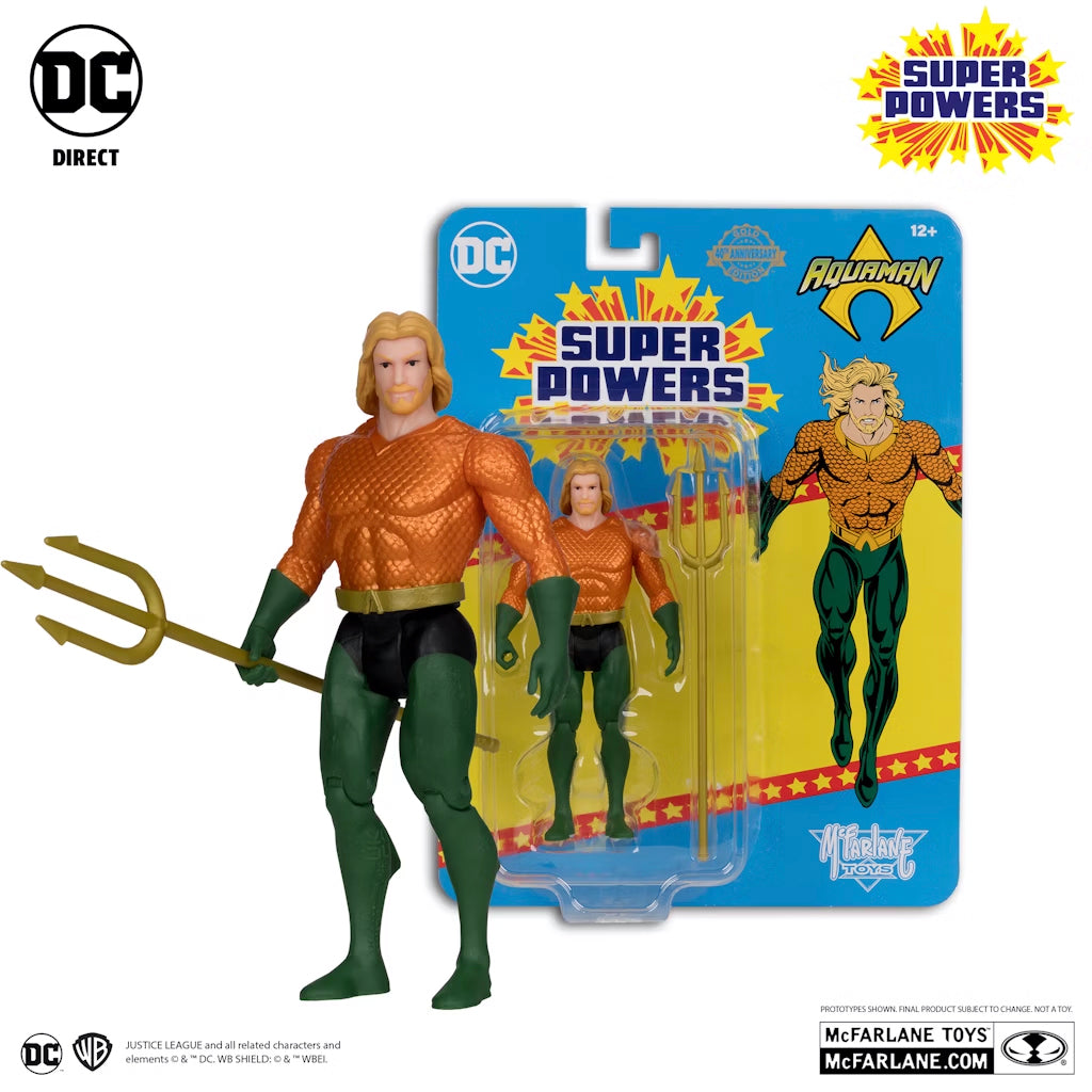 DC Super Powers Aquaman 40th Anniversary Gold Edition 4 1/2-Inch Scale Action Figure