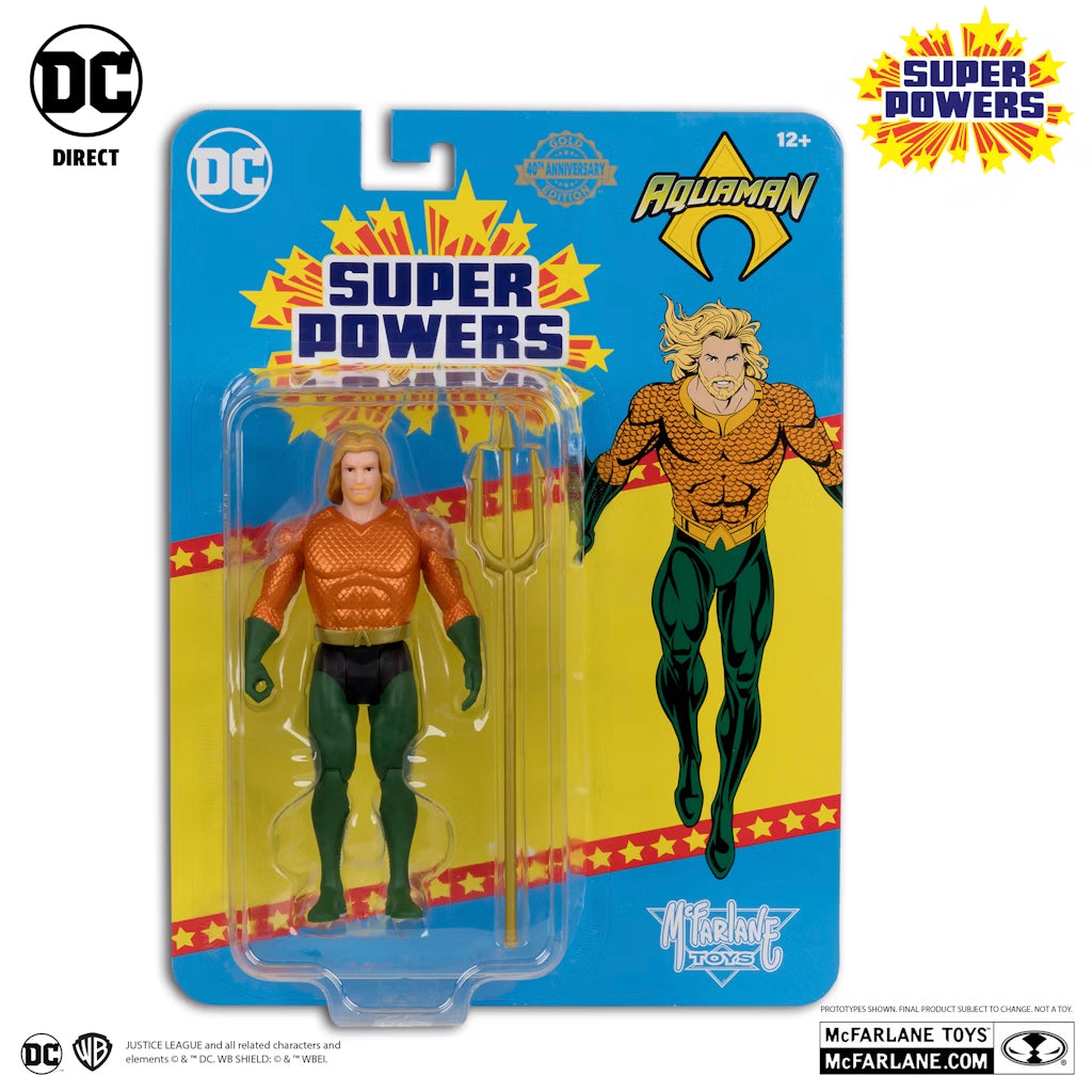 DC Super Powers Aquaman 40th Anniversary Gold Edition 4 1/2-Inch Scale Action Figure