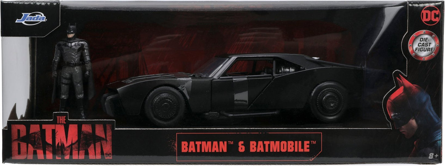 Jada DC 2022: The Batman Batmobile 1/24 Diecast Vehicle With Batman Figure