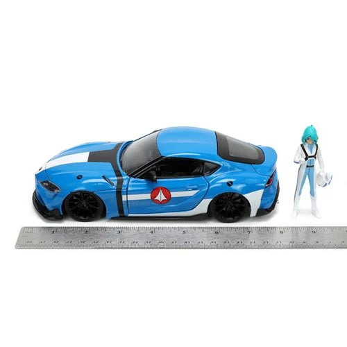 Robotech Hollywood Rides 2020 Toyota Supra 1:24 Scale Die-Cast Metal Vehicle with Max Sterling Figure