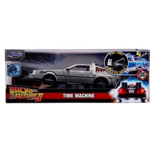 Back to the Future 2 Time Machine 1:24 Scale Die-Cast Metal Vehicle with Lights