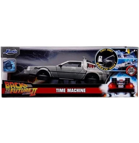 Back to the Future 2 Time Machine 1:24 Scale Die-Cast Metal Vehicle with Lights by Jada