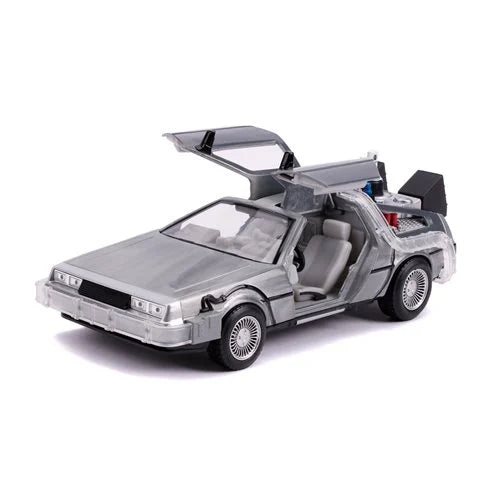 Back to the Future 2 Time Machine 1:24 Scale Die-Cast Metal Vehicle with Lights by Jada