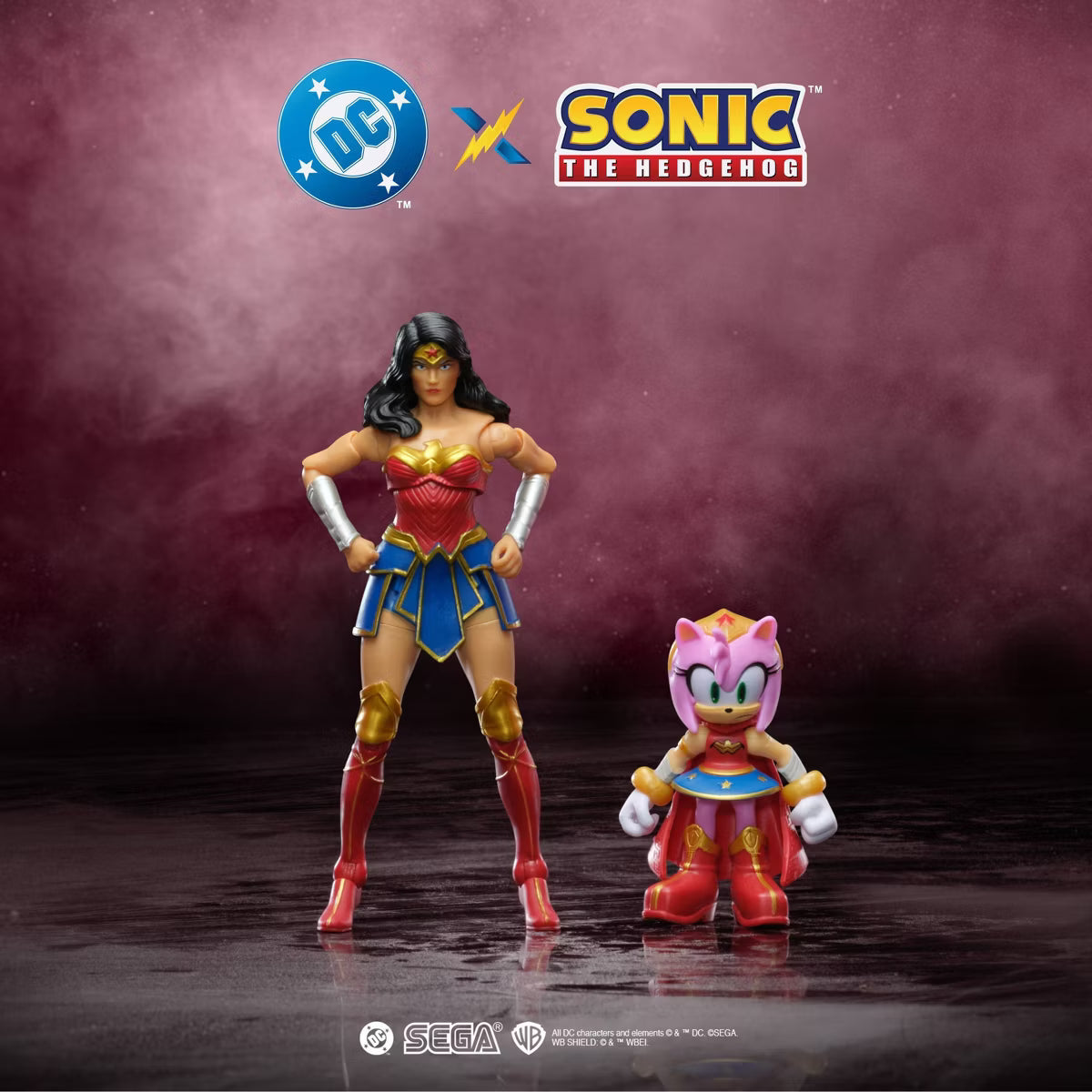 DC X Sonic the Hedgehog Amy and Wonder Woman Action Figure