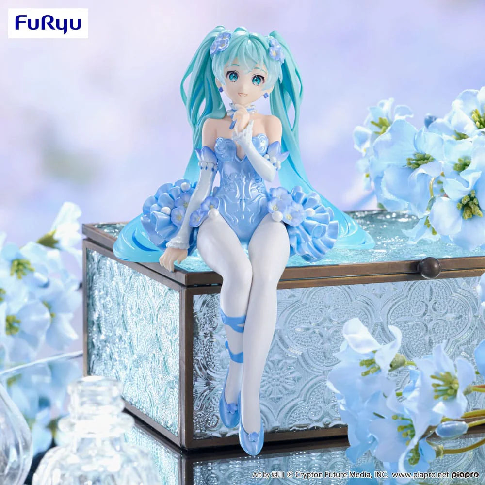 Vocaloid Hatsune Miku Flower Fairy Nemophila Pail Blue Color Ver. Noodle Stopper Statue