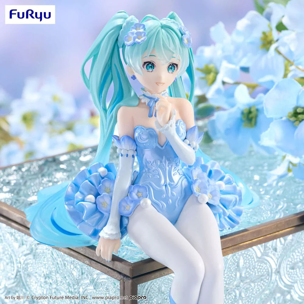 Vocaloid Hatsune Miku Flower Fairy Nemophila Pail Blue Color Ver. Noodle Stopper Statue